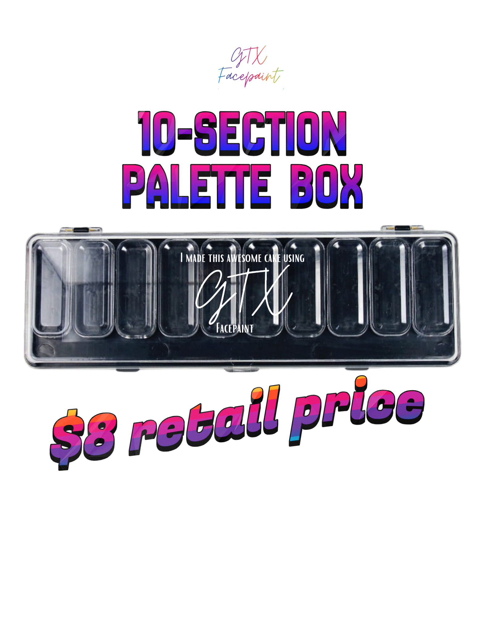 Palette Box- 10-section – GTX Facepaint