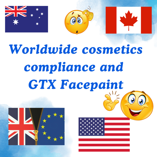 Worldwide cosmetics compliance and GTX Facepaint